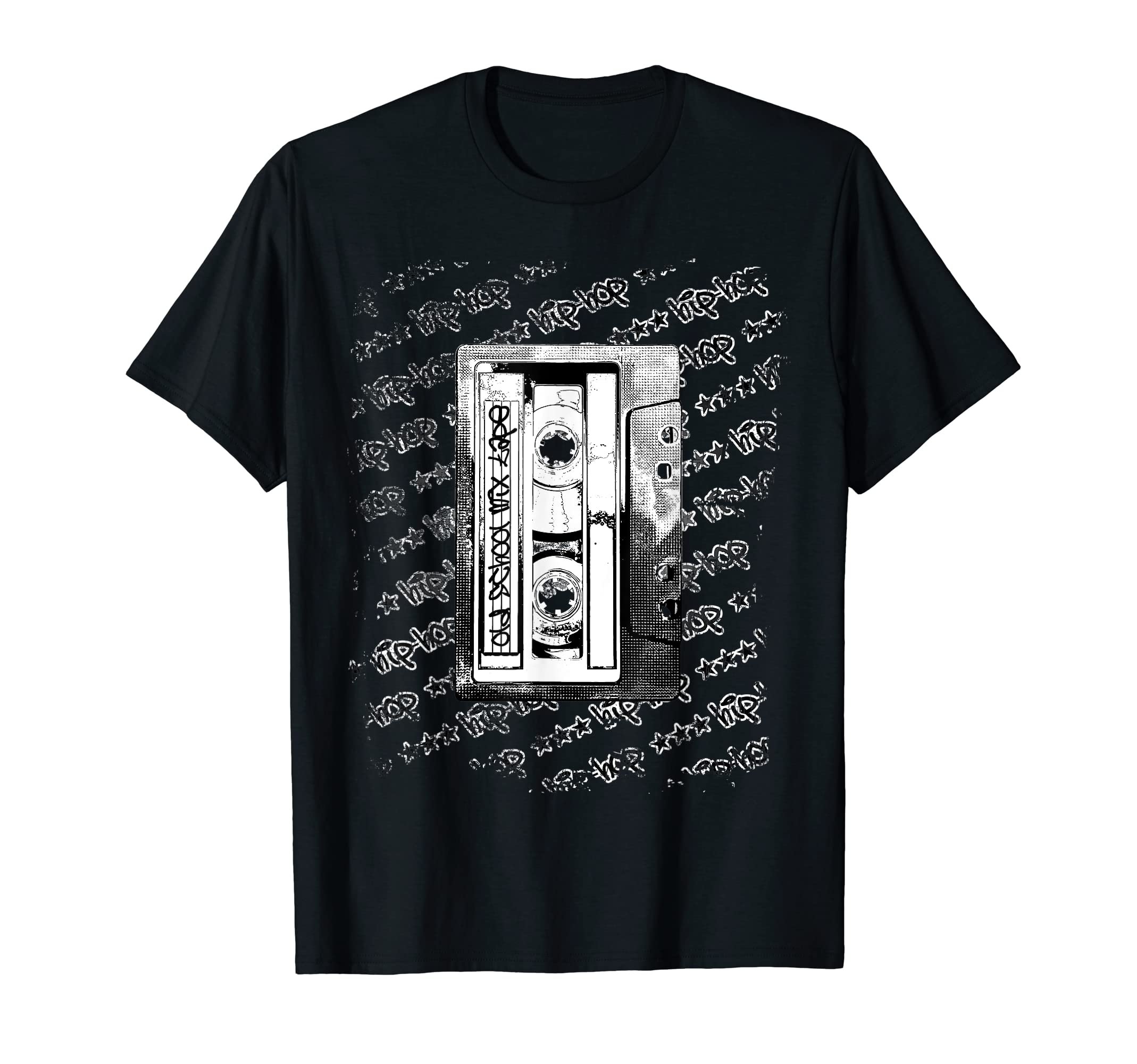 Hiphop Cassette Hip Hop Graffiti T-Shirt - Minimalist Print for Adults