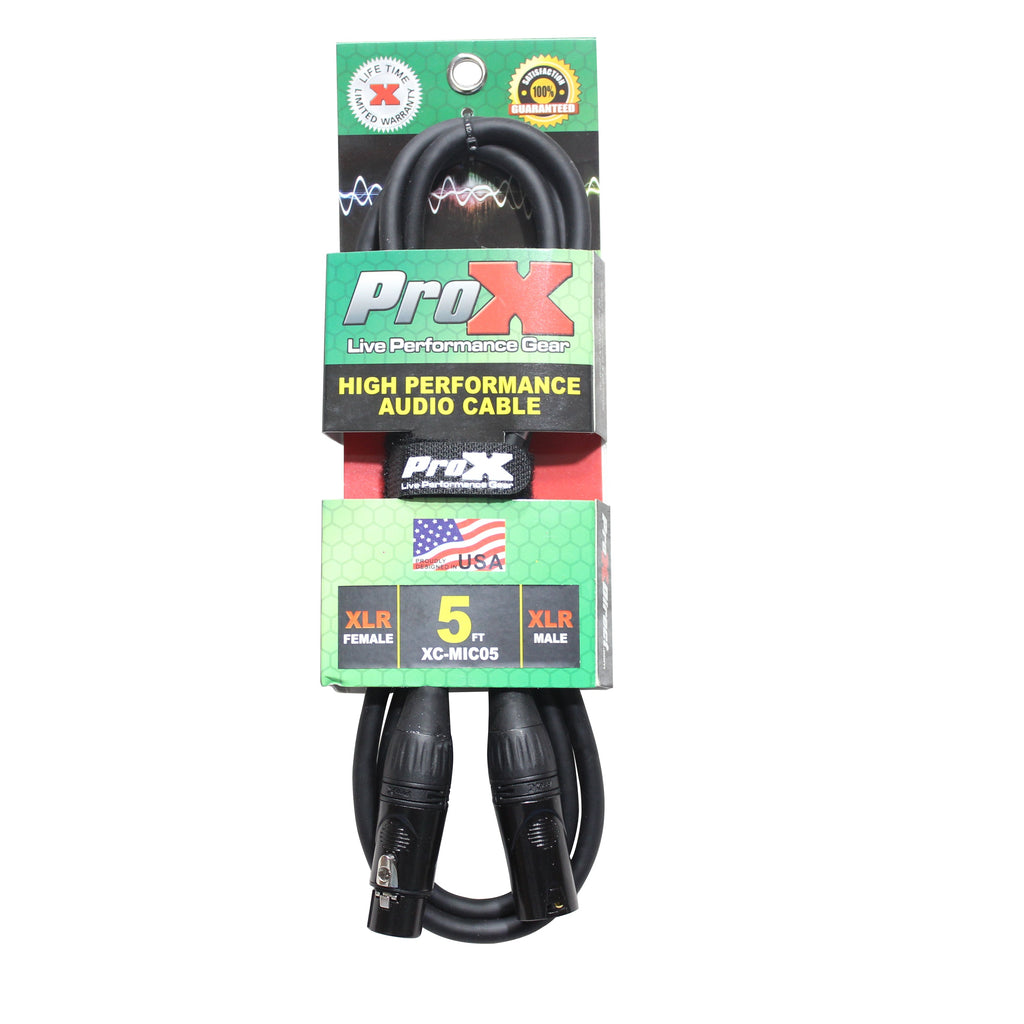 ProX XC-MIC05 - 5 Ft. Balanced XLR-F to XLR-M High Performance Microphone Cable